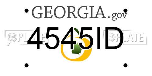 4545ID Georgia License Plate