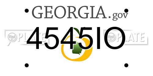 4545IO Georgia License Plate