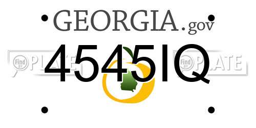 4545IQ Georgia License Plate