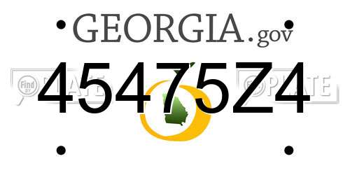 45475Z4 Georgia License Plate