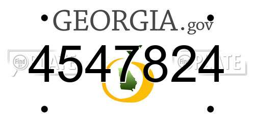 4547824 Georgia License Plate