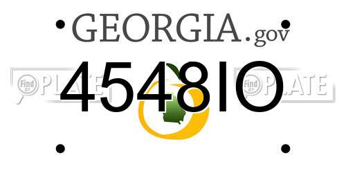 4548IO Georgia License Plate