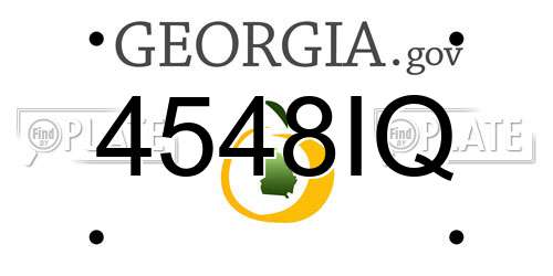 4548IQ Georgia License Plate