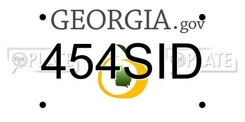 454SID Georgia License Plate