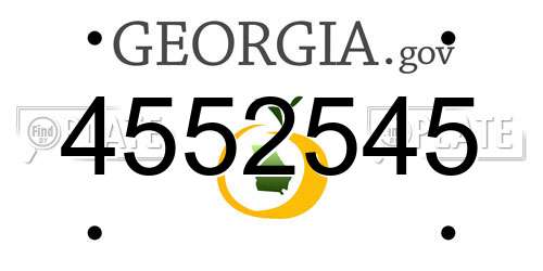 4552545 Georgia License Plate