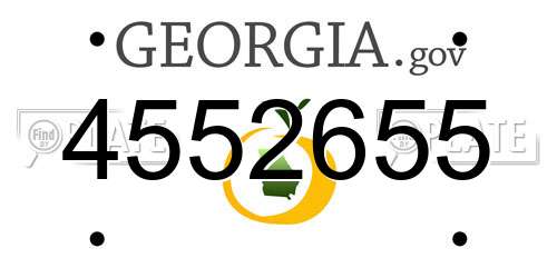 4552655 Georgia License Plate