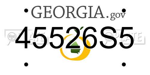 45526S5 Georgia License Plate