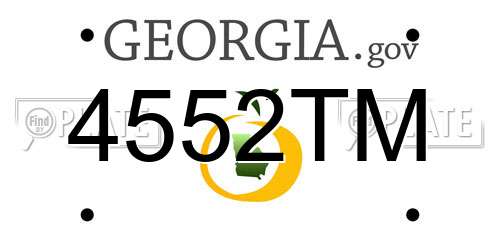 4552TM Georgia License Plate