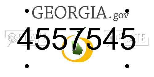 4557545 Georgia License Plate