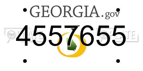 4557655 Georgia License Plate