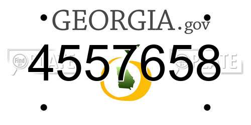 4557658 Georgia License Plate