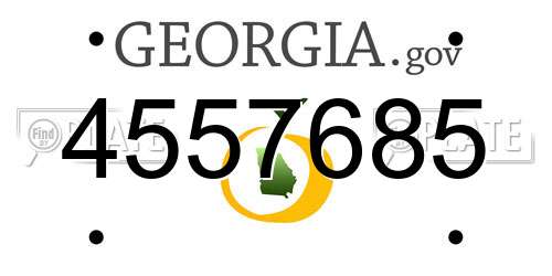 4557685 Georgia License Plate