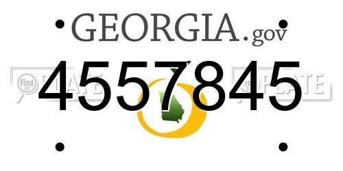 4557845 Georgia License Plate