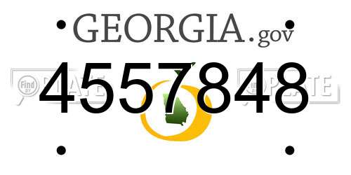 4557848 Georgia License Plate