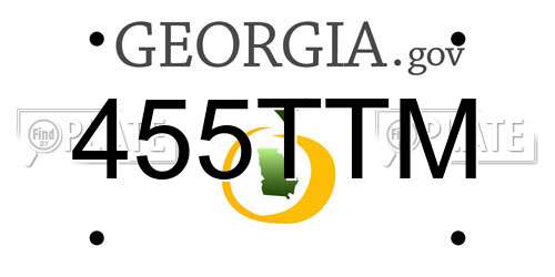 455TTM Georgia License Plate
