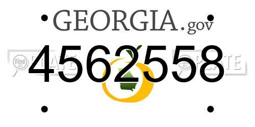 4562558 Georgia License Plate