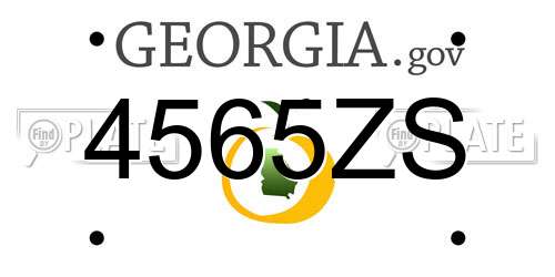 4565ZS Georgia License Plate