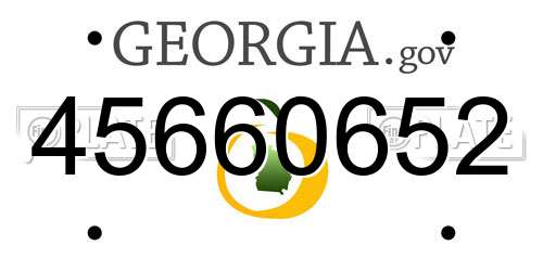 45660652 Georgia License Plate
