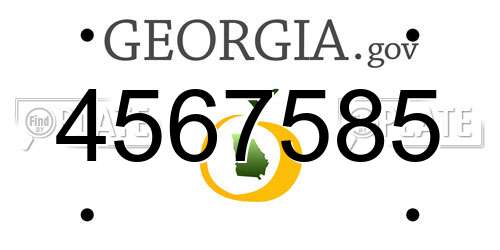 4567585 Georgia License Plate