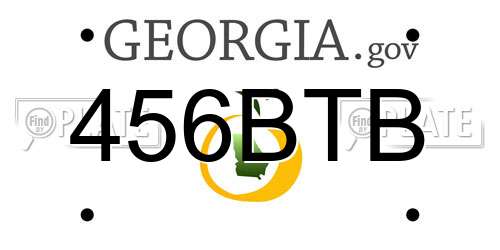 456BTB Georgia License Plate