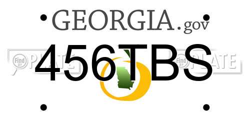 456TBS Georgia License Plate