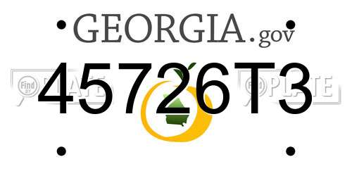 45726T3 Georgia License Plate