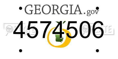 4574506 Georgia License Plate