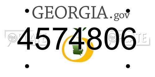 4574806 Georgia License Plate