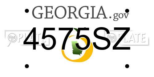 4575SZ Georgia License Plate