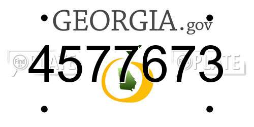 4577673 Georgia License Plate