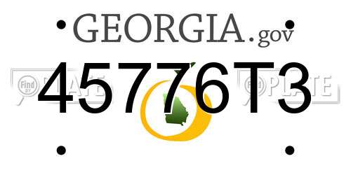 45776T3 Georgia License Plate