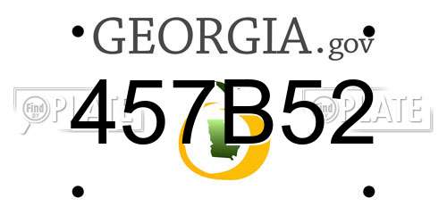 457B52 Georgia License Plate