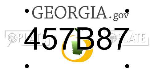 457B87 Georgia License Plate