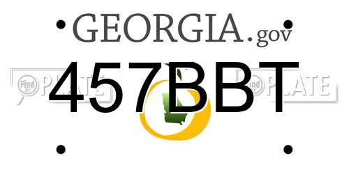 457BBT Georgia License Plate