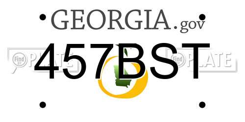 457BST Georgia License Plate