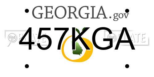 457KGA Georgia License Plate