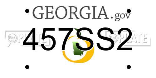 457SS2 Georgia License Plate