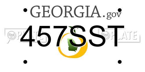457SST Georgia License Plate