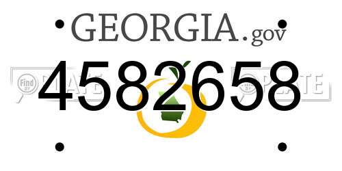 4582658 Georgia License Plate