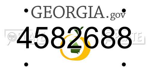 4582688 Georgia License Plate