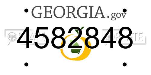 4582848 Georgia License Plate