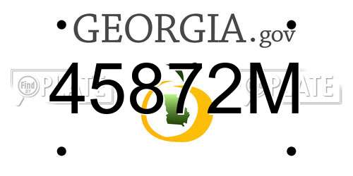 45872M Georgia License Plate