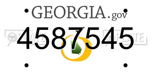 4587545 Georgia License Plate