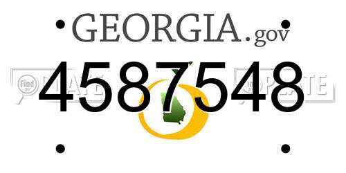 4587548 Georgia License Plate