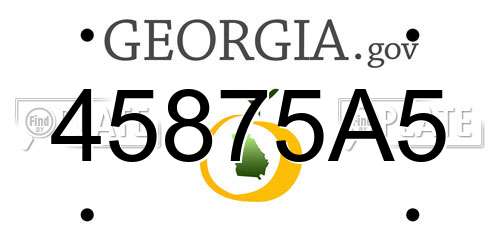45875A5 Georgia License Plate
