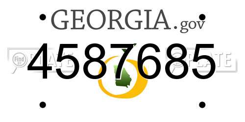 4587685 Georgia License Plate