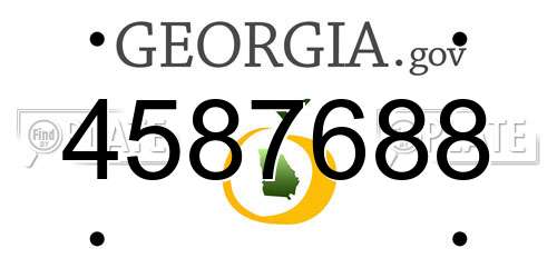 4587688 Georgia License Plate