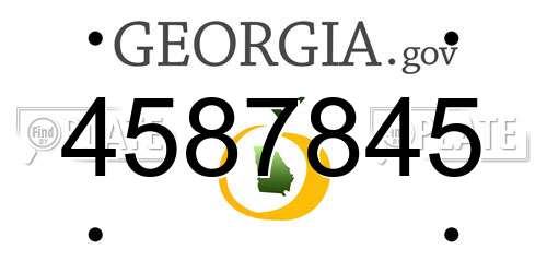 4587845 Georgia License Plate