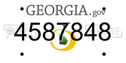 4587848 Georgia License Plate