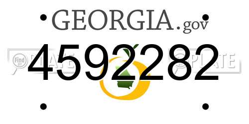 4592282 Georgia License Plate